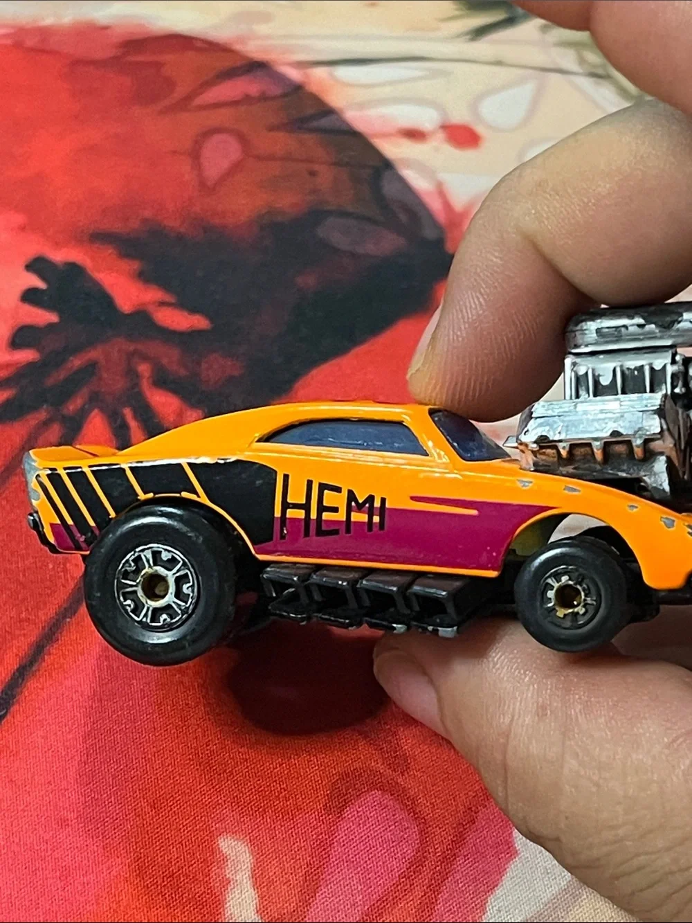 HEMI Orange Muscle Dragster Toy Car for Kids
